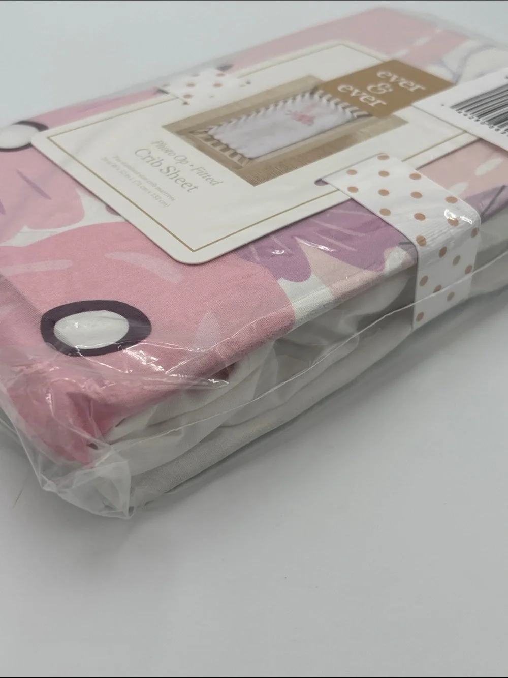 Ever & Ever Photo Op Baby Bunny Flower Crown 100% Cotton Fitted Crib Sheet